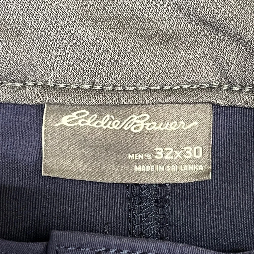 Eddie Bauer Mens Tech‎ Pant 32x28 Navy Blue Nylon Spandex Stretch Hiking 1423671